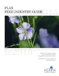 FLAX FEED INDUSTRY GUIDE