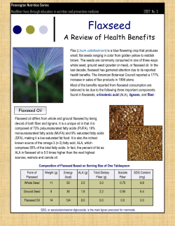 Flaxseed A Review of Health Benefits