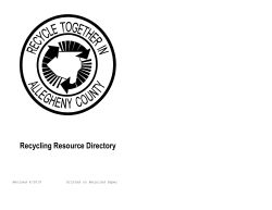 Recycling Resource Directory Revised 4/2010