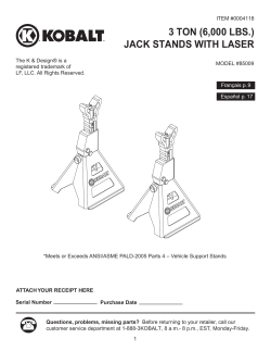 3 TON (6,000 LBS.) JACK STANDS WITH LASER