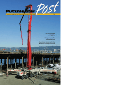 Customer magazine by Putzmeister Concrete Pumps GmbH 76 Big boom pumps