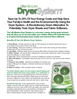 Save Up To 25% Of Your Energy Costs and Help... Your Family’s Health and the Environment By Using the