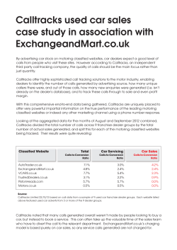 Calltracks used car sales case study in association with ExchangeandMart.co.uk