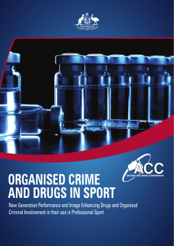 ORGANISED CRIME AND DRUGS IN SPORT