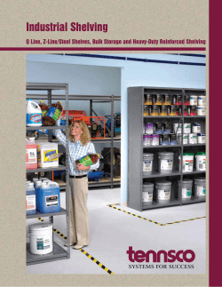 Industrial Shelving SYSTEMS FOR SUCCESS