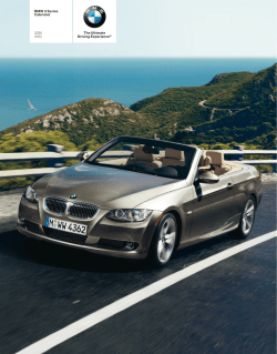 BMW 3 Series Cabriolet The Ultimate Driving Experience