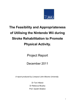 The Feasibility and Appropriateness of Utilising the Nintendo Wii during