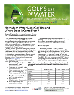 How Much Water Does Golf Use and