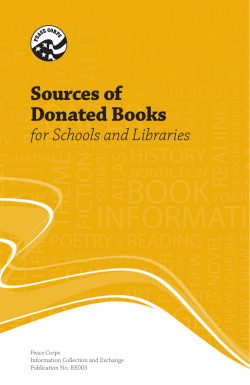 Sources of Donated Books  for Schools and Libraries