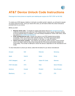 AT&amp;T Device Unlock Code Instructions