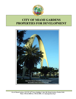 CITY OF MIAMI GARDENS PROPERTIES FOR DEVELOPMENT