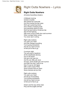 Right Outta Nowhere – Lyrics Right Outta Nowhere