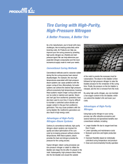 Tire Curing with High-Purity, High-Pressure Nitrogen A Better Process, A Better Tire