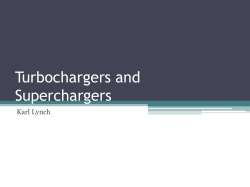 Turbochargers and Superchargers Karl Lynch