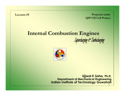 Internal Combustion Engines Lecture-19 Ujjwal K Saha, Indian Institute of Technology Guwahati