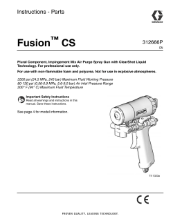 Fusion CS ™ Instructions - Parts