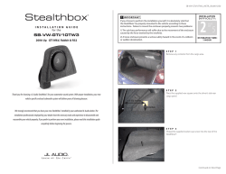 JL Audio Stealthbox Installation Guide for VW GTI/Rabbit/R32