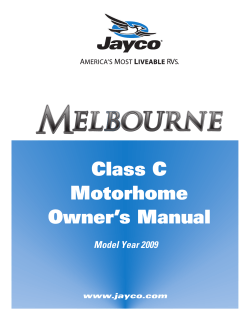 Class C Motorhome Owner’s Manual Model Year 2009