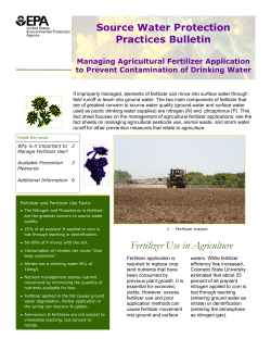 Source Water Protection Practices Bulletin  Managing Agricultural Fertilizer Application
