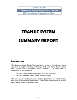 TRANSIT SYSTEM SUMMARY REPORT Introduction