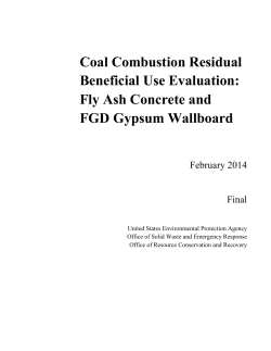 Coal Combustion Residual Beneficial Use Evaluation: Fly Ash Concrete and