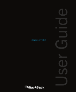 User Guide BlackBerry ID