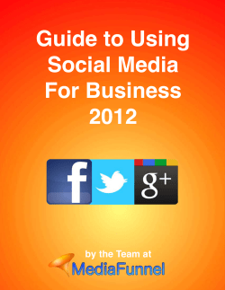 Guide to Using Social Media For Business 2012