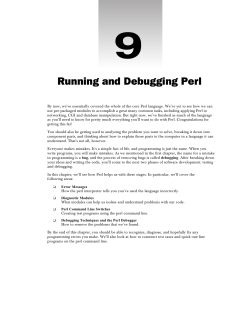 Running and Debugging Perl