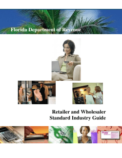 Florida Department of Revenue Retailer and Wholesaler Standard Industry Guide