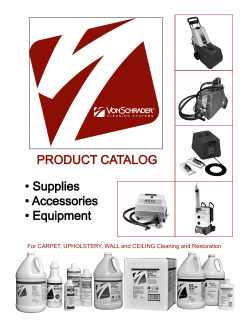 PRODUCT CATALOG     • Supplies     • Accessories 