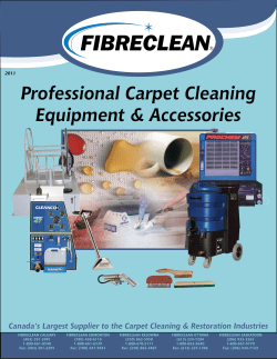 Professional Carpet Cleaning Equipment &amp; Accessories 2011