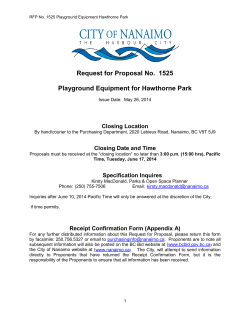 Request for Proposal No.  1525 Playground Equipment for Hawthorne Park