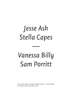 Jesse Ash Stella Capes — Vanessa Billy