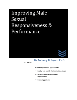Improving Male Sexual Responsiveness &amp; Performance