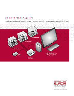 Guide to the DSI System Implantable and External Telemetry Devices Telemetry Hardware