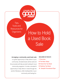 How to Hold a Used Book Sale Tips,