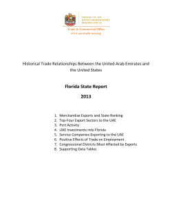 Florida State Report  2013    Historical Trade Relationships Between the United Arab Emirates and 