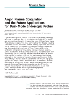 Argon Plasma Coagulation and the Future Applications for Dual-Mode Endoscopic Probes T