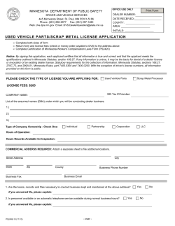 MINNESOTA  DEPARTMENT OF PUBLIC SAFETY Print Form