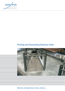 Pickling and Passivating Stainless Steel Materials and Applications Series, Volume 4