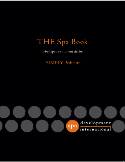 THE Spa Book SIMPLY Pedicure what spas and salons desire