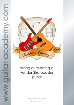 wiring or re-wiring a Fender Stratocaster guitar