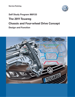 The 2011 Touareg Chassis and Four-wheel Drive Concept Self Study Program 860133