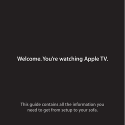 Welcome. You’re watching Apple TV.