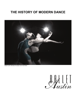 THE HISTORY OF MODERN DANCE  