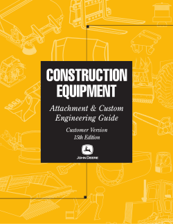 CONSTRUCTION EQUIPMENT Attachment &amp; Custom Engineering Guide