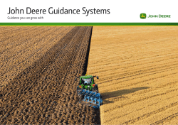 John Deere Guidance Systems Guidance you can grow with