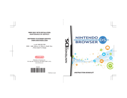 INSTRUCTION BOOKLET  Nintendo of America Inc.