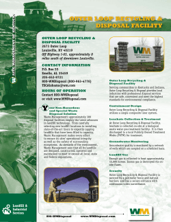 OUTER LOOP RECYCLING &amp; DISPOSAL FACILITY W