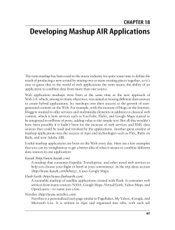 Developing Mashup AIR Applications CHAPTER 18
